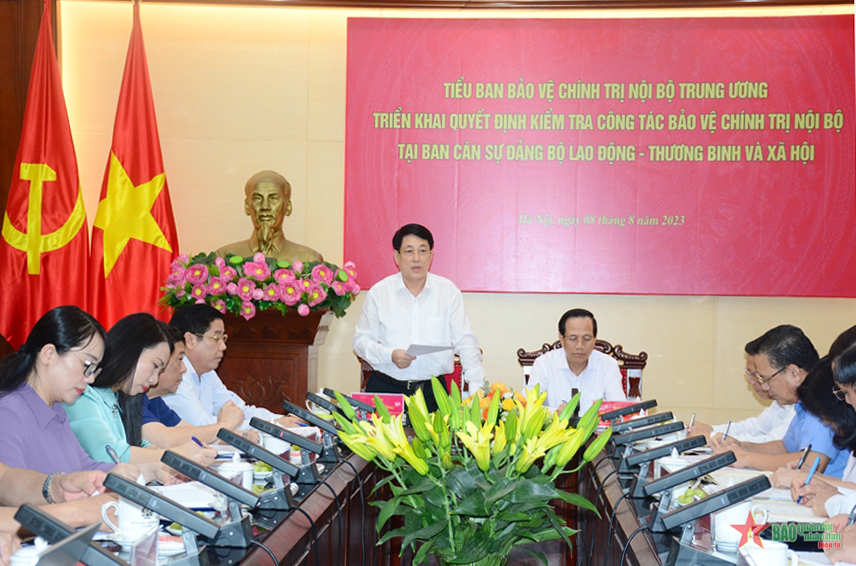 Triển khai quyết định kiểm tra về công tác bảo vệ chính trị nội bộ tại Ban Cán sự đảng Bộ Lao động-Thương binh và Xã hội